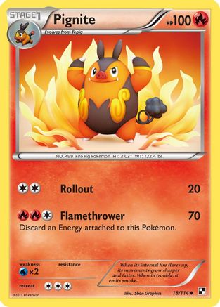 Pignite 018/114 - Black and White Reverse Holofoil
