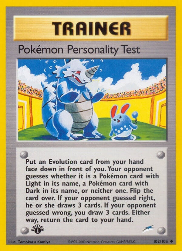 Pokemon Personality Test (102/105) (Neo Destiny) (N4)