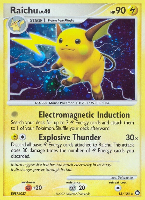 Raichu (15/123) (Mysterious Treasures) (MT)
