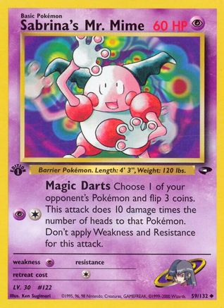 Sabrina's Mr. Mime 059/132 - Gym Challenge 1st Edition