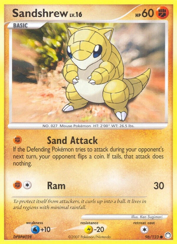 Sandshrew (96/123) (Mysterious Treasures) (MT)