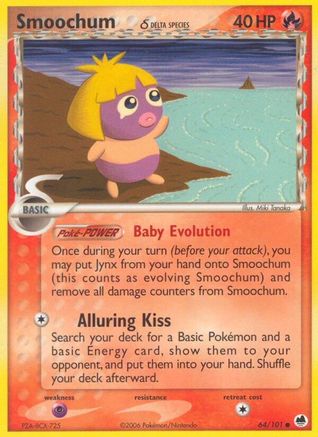 Smoochum (Delta Species) 064/101 - Dragon Frontiers Reverse Holofoil