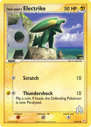 Team Aqua's Electrike 052/95 - Team Magma vs Team Aqua