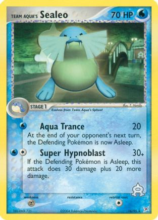 Team Aqua's Sealeo 016/95 - Team Magma vs Team Aqua Reverse Holofoil