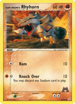 Team Magma's Rhyhorn 068/95 - Team Magma vs Team Aqua