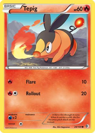 Tepig 024/149 - Boundaries Crossed Reverse Holofoil