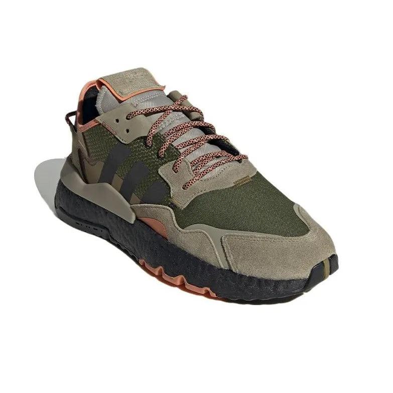 Adidas Nite Jogger Brown Dark Green - Men's Casual Sneakers