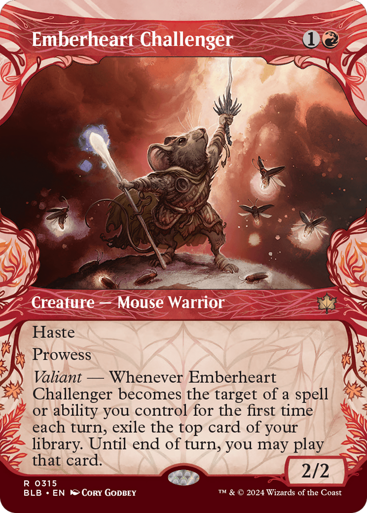 Emberheart Challenger (BLB-315) - Bloomburrow: (Showcase) (Borderless)