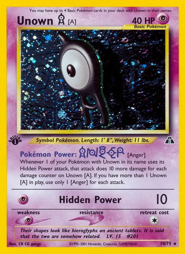 Unown [A] (14) (14/75) (Neo Discovery) (N2)