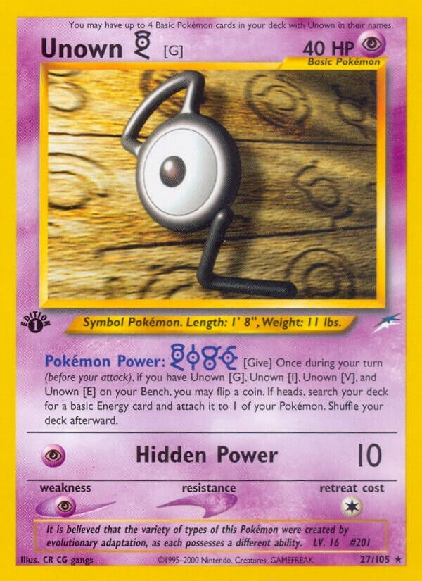 Unown [G] (027/105) (Neo Destiny) (N4)