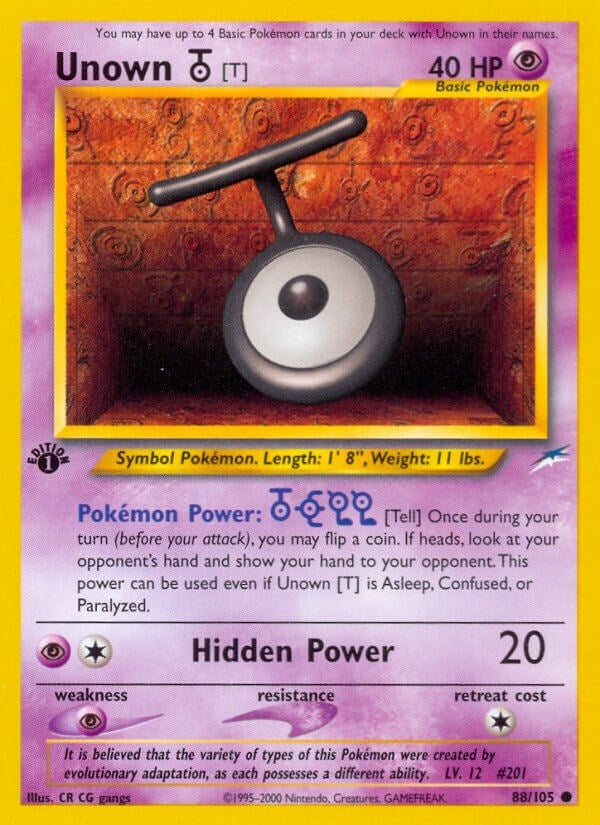 Unown [T] (088/105) (Neo Destiny) (N4)