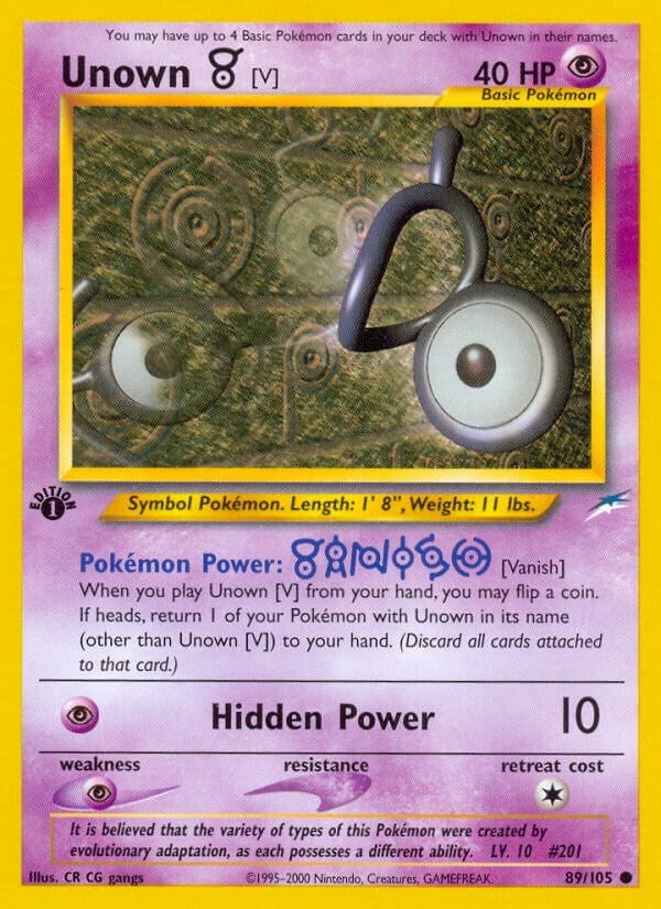 Unown [V] (089/105) (Neo Destiny) (N4)