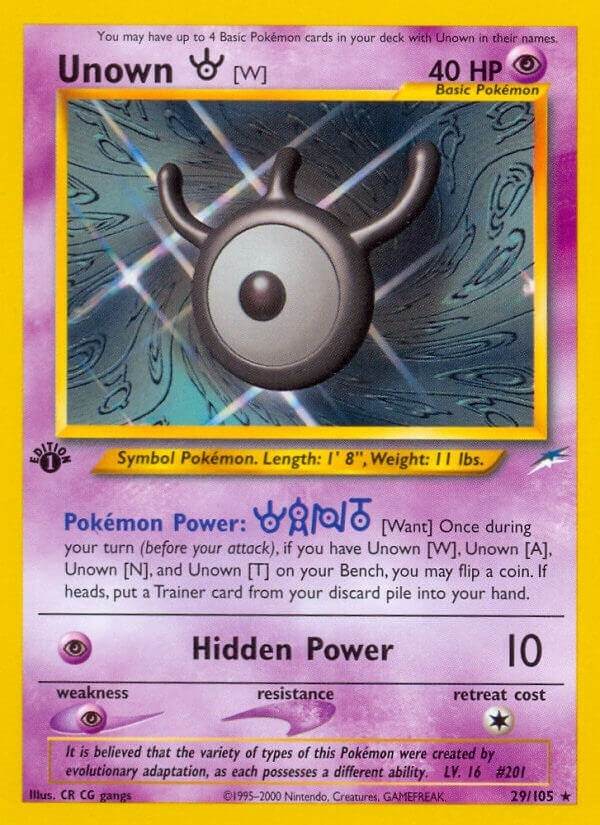 Unown [W] (029/105) (Neo Destiny) (N4)