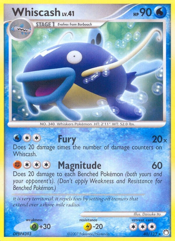 Whiscash (40/123) (Mysterious Treasures) (MT)
