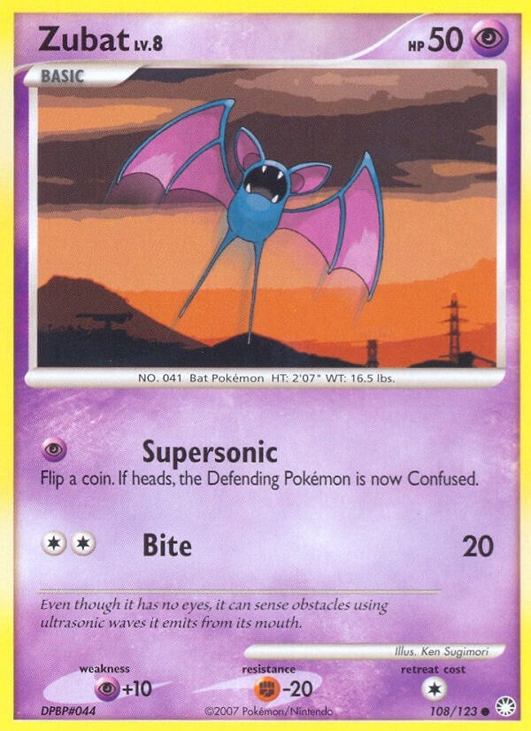 Zubat (108/123) (Mysterious Treasures) (MT)