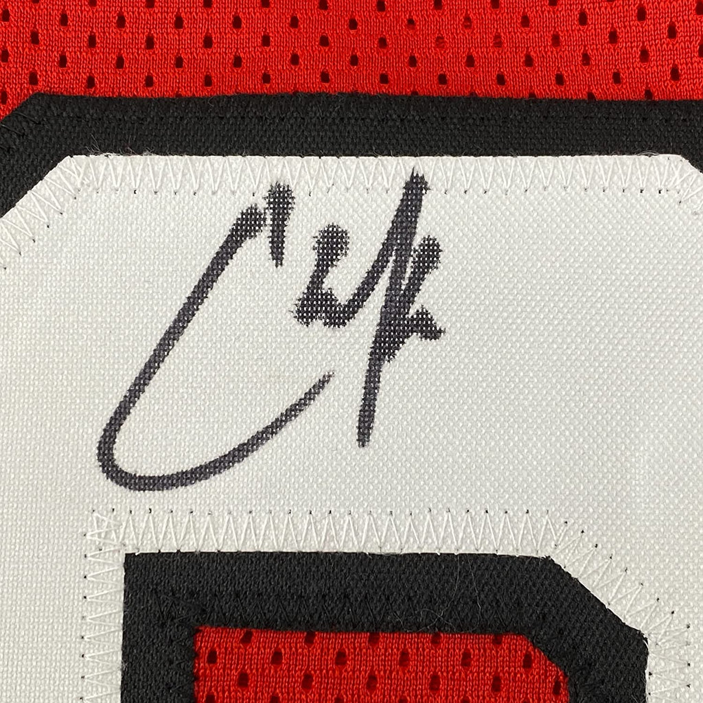 Framed Autographed/Signed Chase Edmonds 35x39 Arizona Red Football Jersey JSA COA