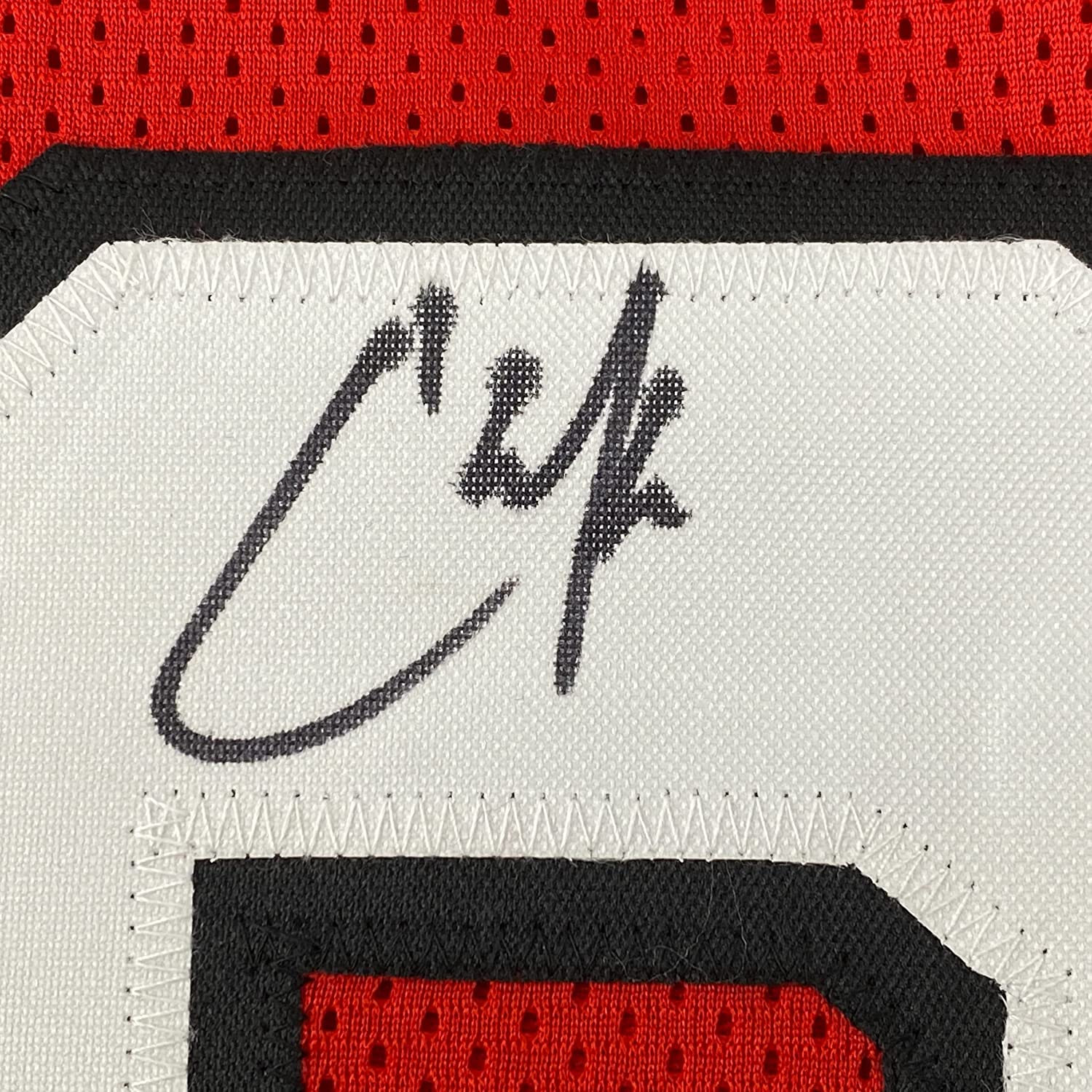 Framed Autographed/Signed Chase Edmonds 35x39 Arizona Red Football Jersey JSA COA