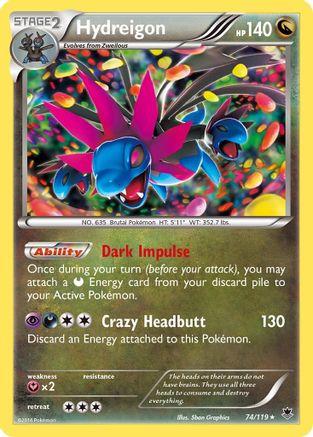 Hydreigon 074/119 - XY  Phantom Forces Holofoil