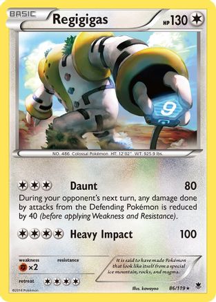 Regigigas 086/119 - XY  Phantom Forces Reverse Holofoil