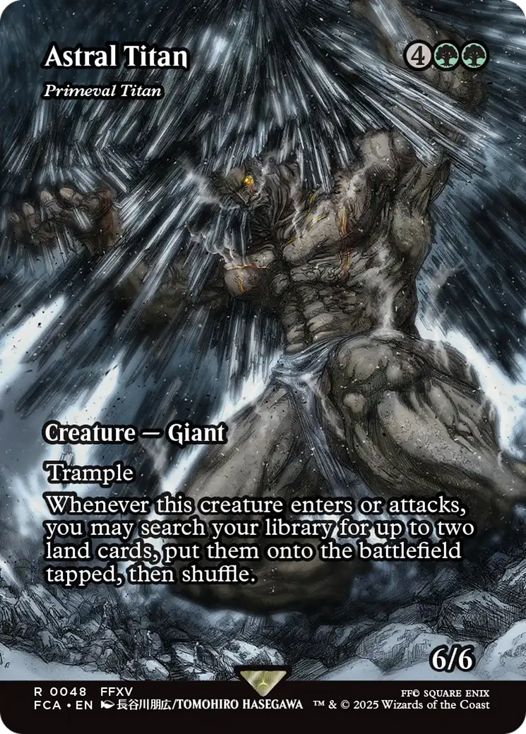 Primeval Titan (FCA-048) - FINAL FANTASY: Through the Ages / Astral Titan (Borderless) Foil