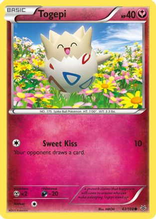 Togepi 043/108 - XY  Roaring Skies Reverse Holofoil