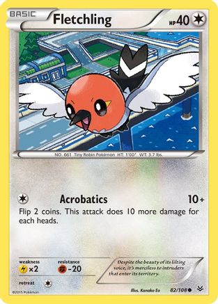Fletchling 082/108 - XY  Roaring Skies Reverse Holofoil