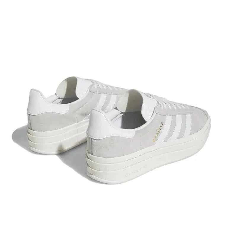 Adidas Gazelle Bold Grey White | Premium Suede Sneakers | Casual Comfort