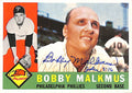 1960 TOPPS #251 Bobby Malkmus Philadelphia Phillies Signed/Auto Card 190983