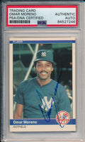 Omar Moreno Yankees Signed/Autographed 1984 Fleer Card #133 PSA/DNA 166450