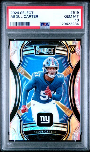 Graded 2024 Panini Select XRC Abdul Carter #519 Rookie RC Football Card PSA 10 Gem Mint