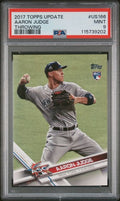 Graded 2017 Topps Update Aaron Judge #US166 Throwing Rookie RC Baseball Card PSA 9 Mint