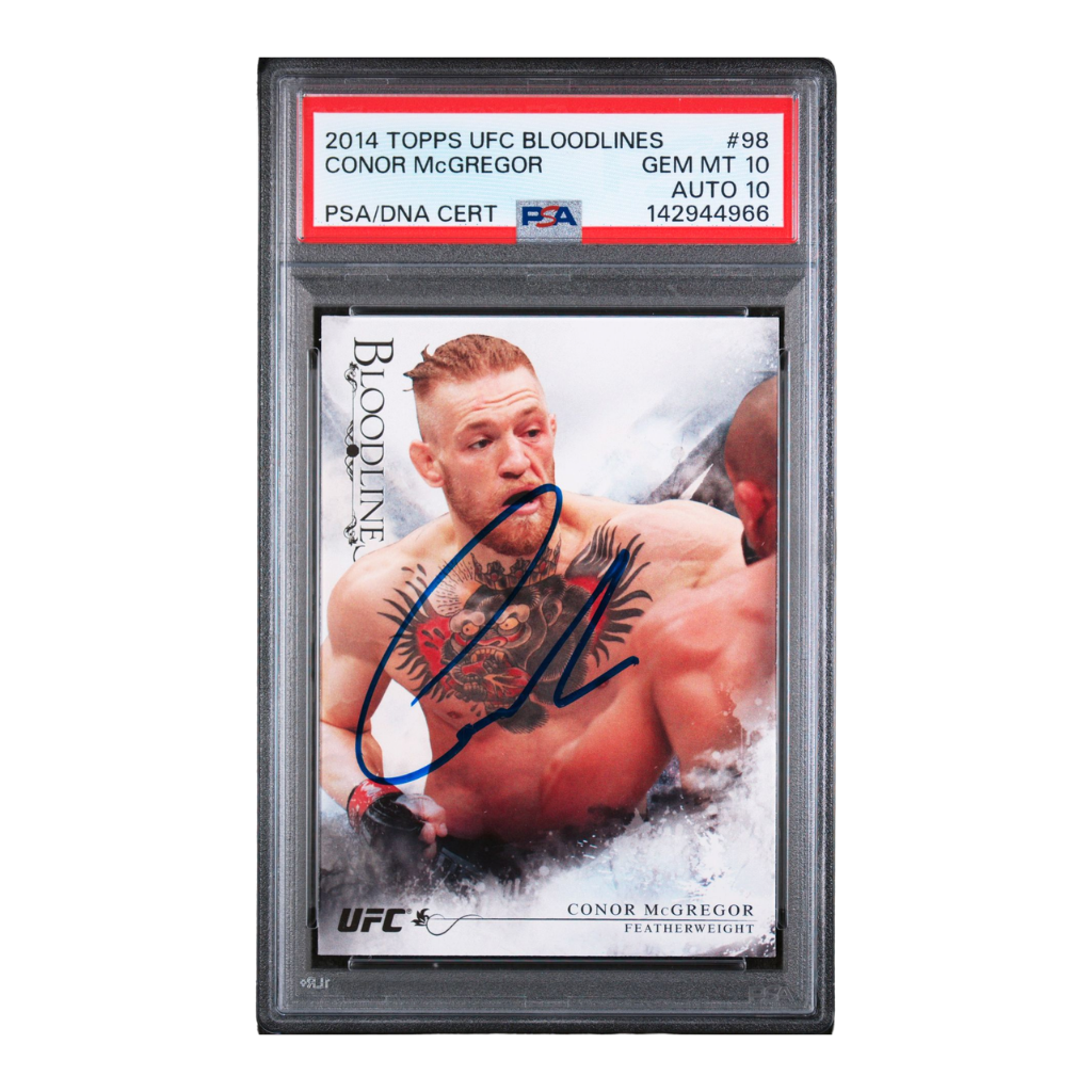 Conor McGregor Signed 2014 Topps UFC Bloodlines #98 Rookie Card - PSA 10 AUTO 10
