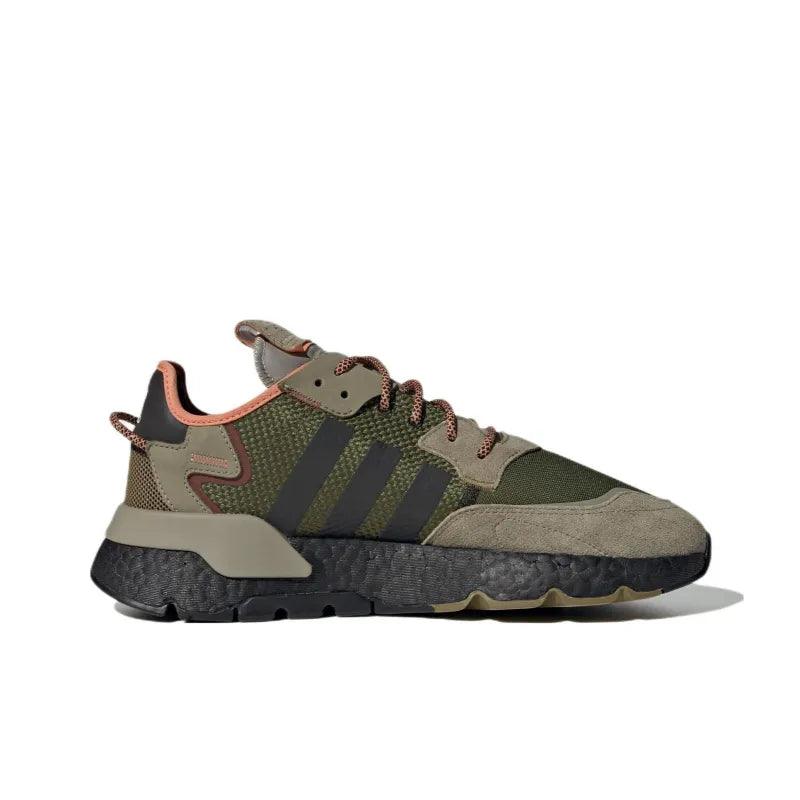 Adidas Nite Jogger Brown Dark Green - Men's Casual Sneakers
