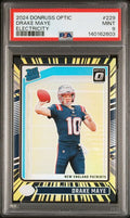 Graded 2024 Panini Donruss Optic Drake Maye #229 /75 Electricity Rookie RC Football Card PSA 9 Mint