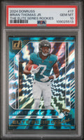 Graded 2024 Panini Donruss Brian Thomas Jr #17 The Elite Series Rookies Rookie RC Football Card PSA 10 Gem Mint