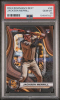 Graded 2024 Topps Bowmans Best Jackson Merrill #56 Rookie RC Baseball Card PSA 10 Gem Mint