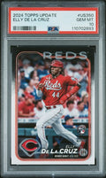 Graded 2024 Topps Update Elly De La Cruz #US350 Rookie RC Baseball Card PSA 10 Gem Mint