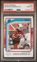 Graded 2024 Panini Donruss Marvin Harrison Jr #393 Rookie RC Football Card PSA 10 Gem Mint
