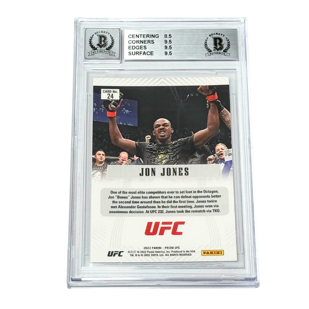 Jon Jones Signed 2022 Panini Prizm UFC Flashback #24 – BGS 9 AUTO WITNESSED