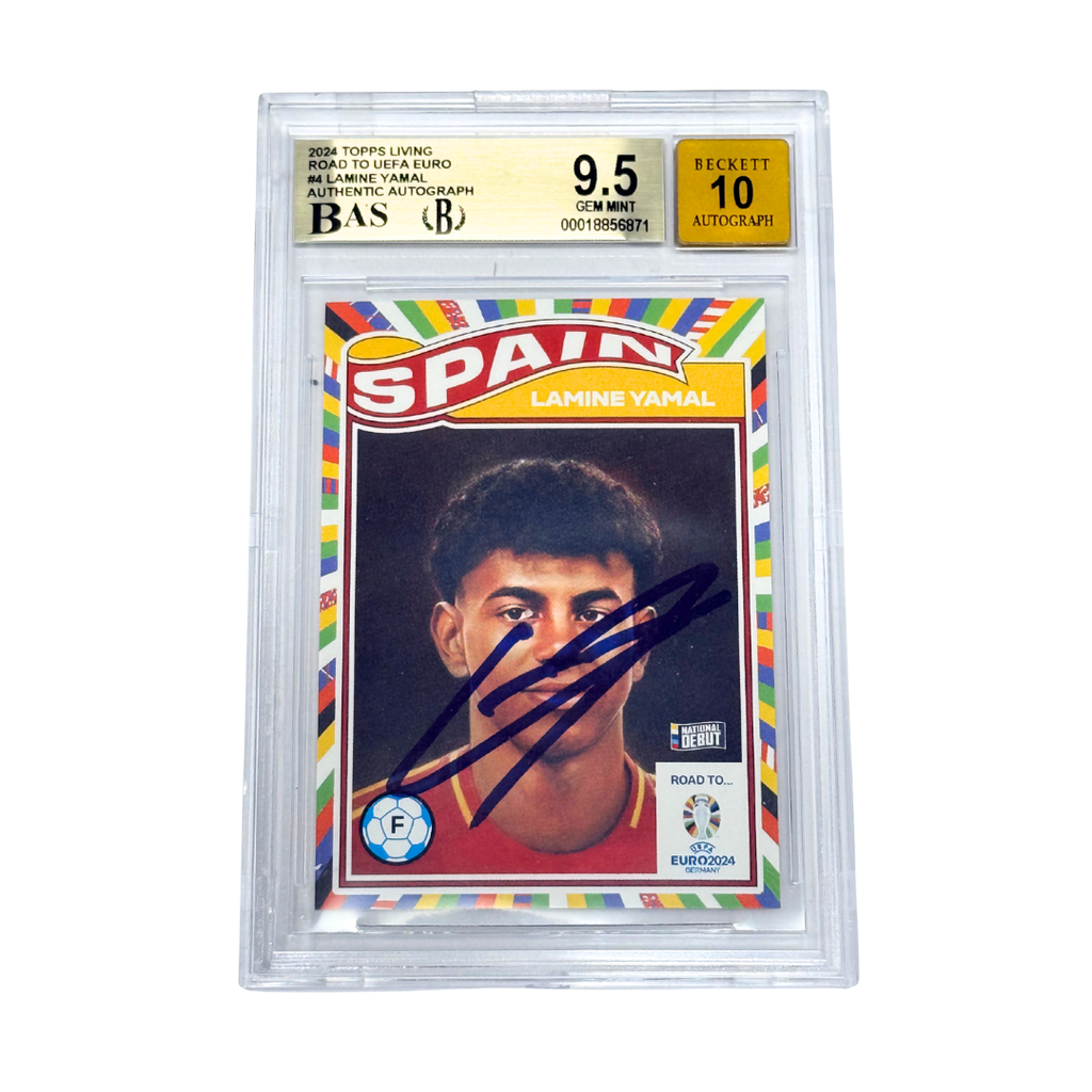 Lamine Yamal Signed 2024 Topps Living Road to EURO Rookie – BGS 9.5 AUTO 10