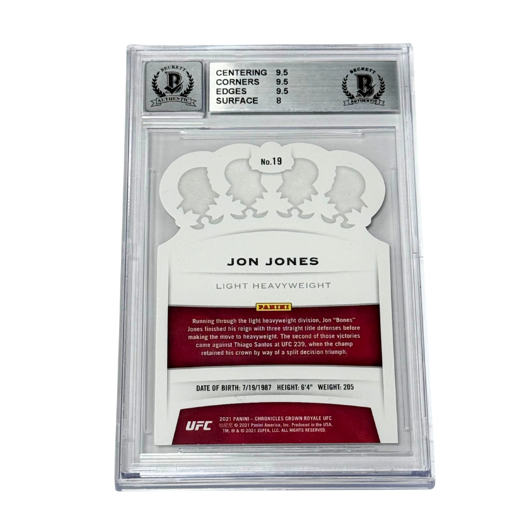 Jon Jones Signed 2021 Panini Crown Royal UFC #19 – BGS 9 AUTO WITNESSED