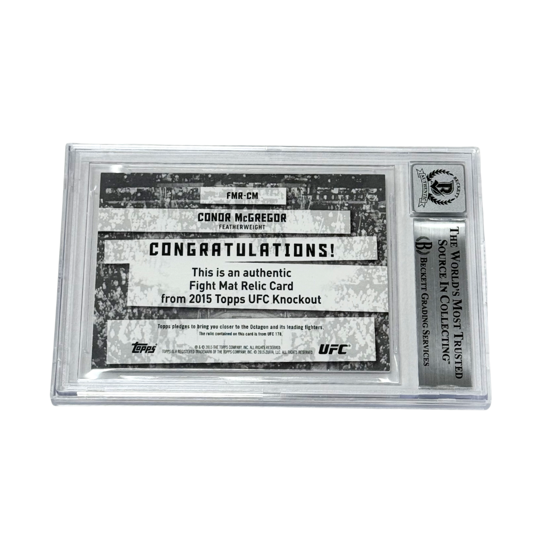 Conor McGregor Signed 2015 Topps UFC Knockout Fight Mat Relics - BGS AUTO 10