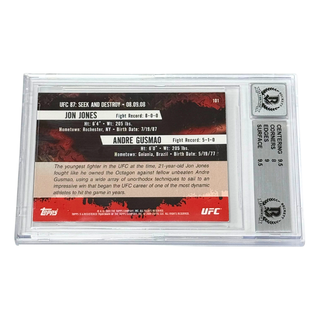 Jon Jones Signed 2009 Topps UFC Seek and Destroy Rookie – BGS 8.5 AUTO WITNESSED