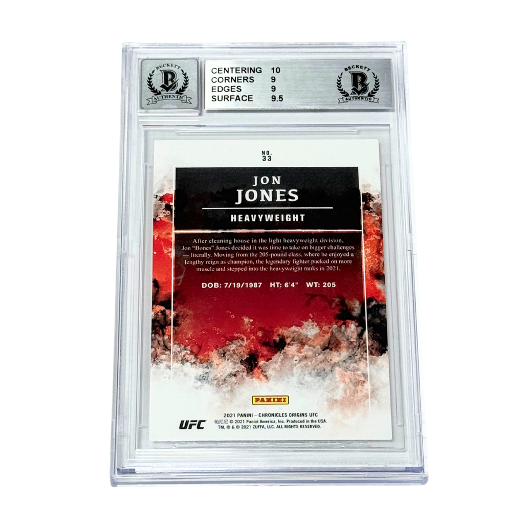 Jon Jones Signed 2021 Panini Origins UFC #33 – BGS 9 AUTO WITNESSED