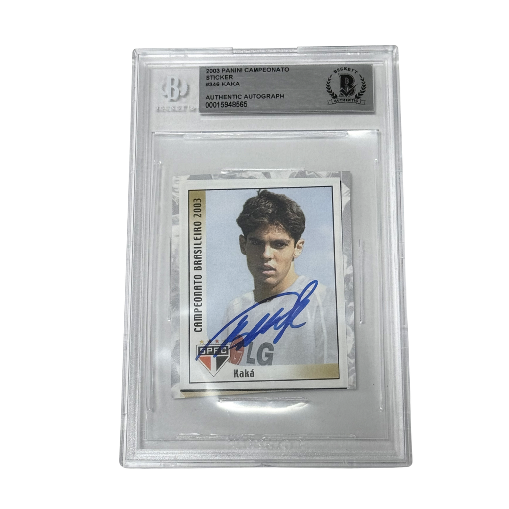 Kaka Signed 2003 Panini Campeonato Rookie Sticker - BGS Authentic