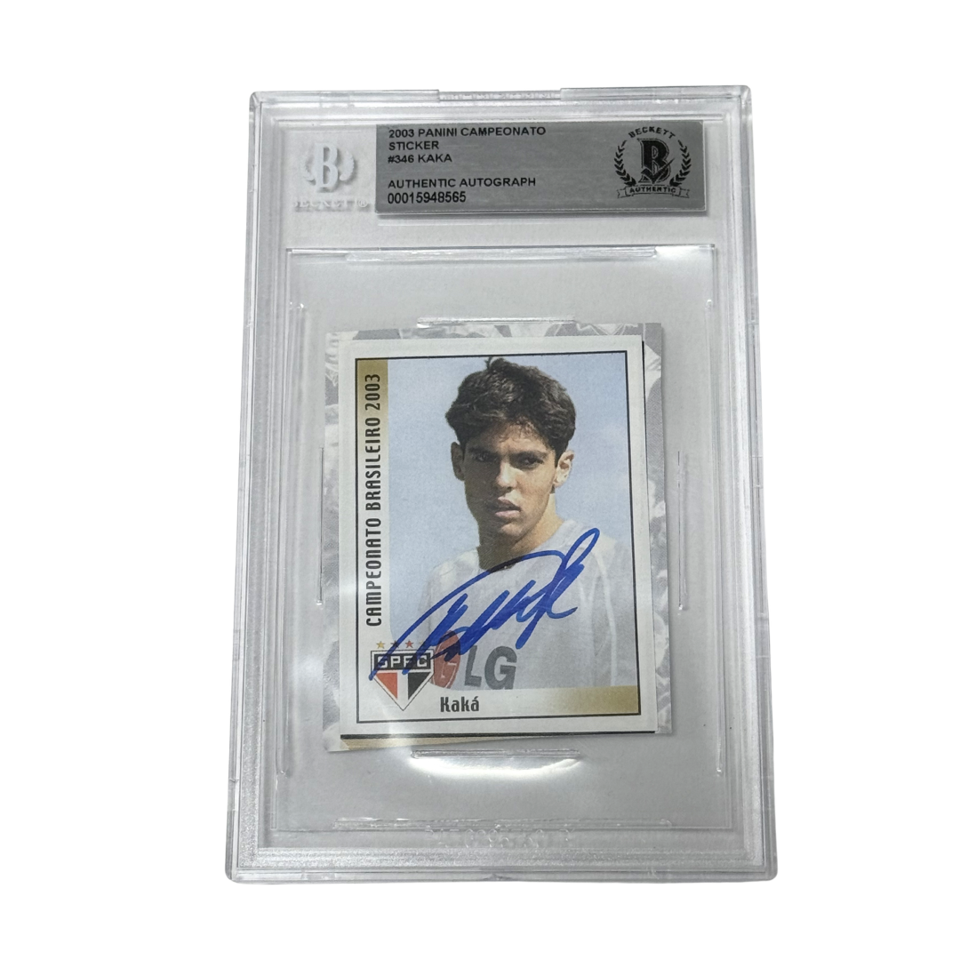Kaka Signed 2003 Panini Campeonato Rookie Sticker - BGS Authentic