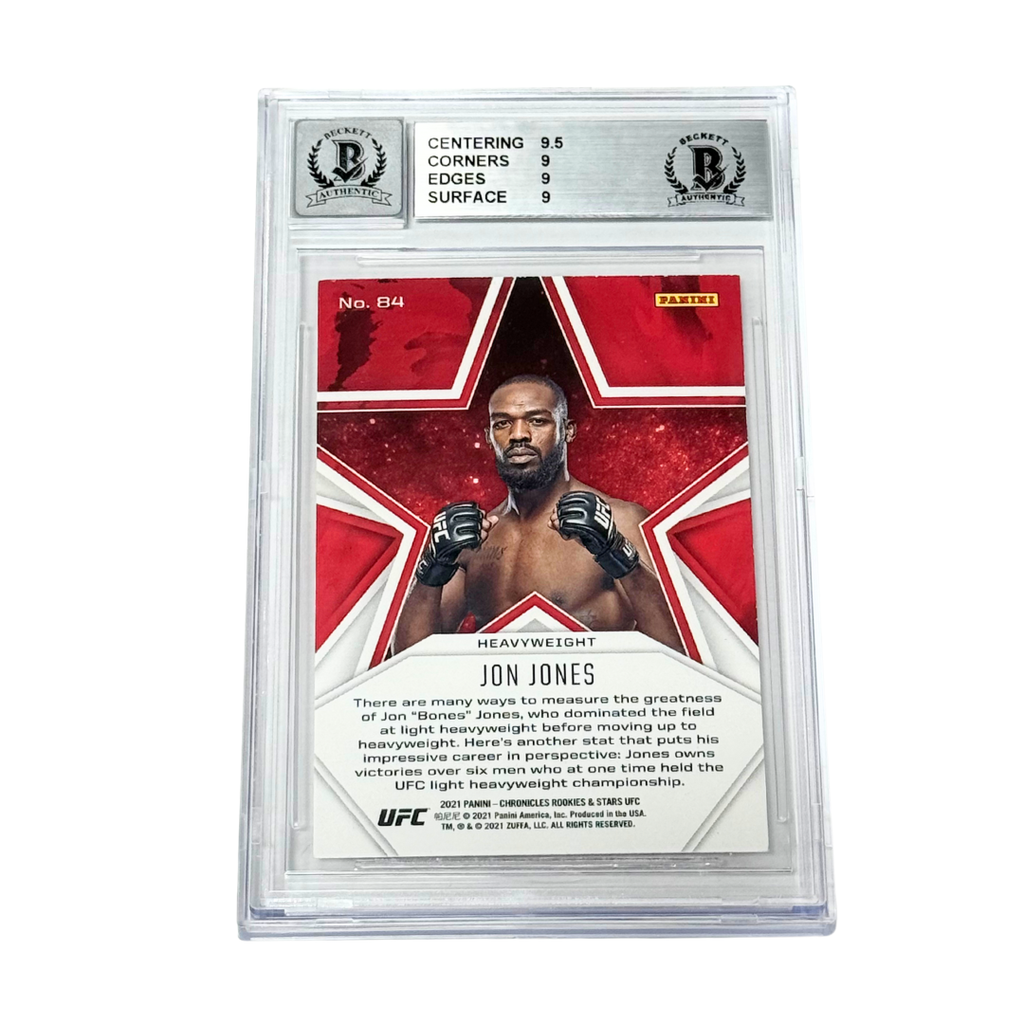 Jon Jones Signed 2021 Panini Rookies & Stars UFC #84 – BGS 9 AUTO WITNESSED