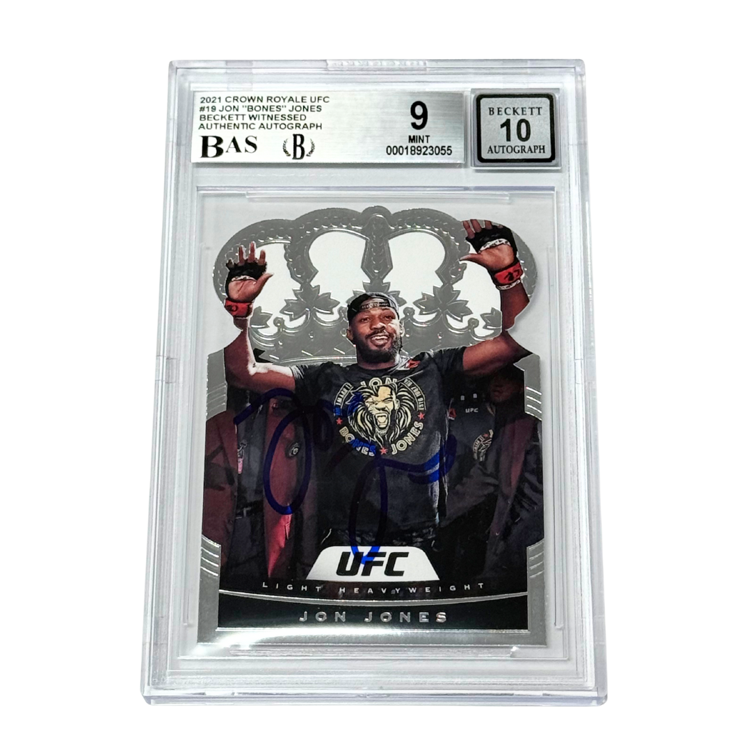 Jon Jones Signed 2021 Panini Crown Royal UFC #19 – BGS 9 AUTO WITNESSED