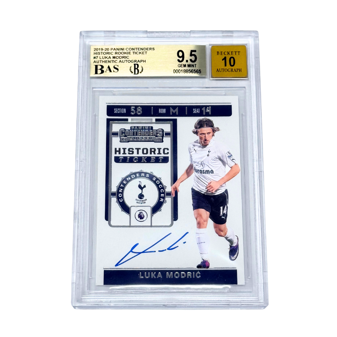 Luka Modric Signed 2019-20 Panini Contenders Historic Ticket – BGS 9.5 AUTO 10