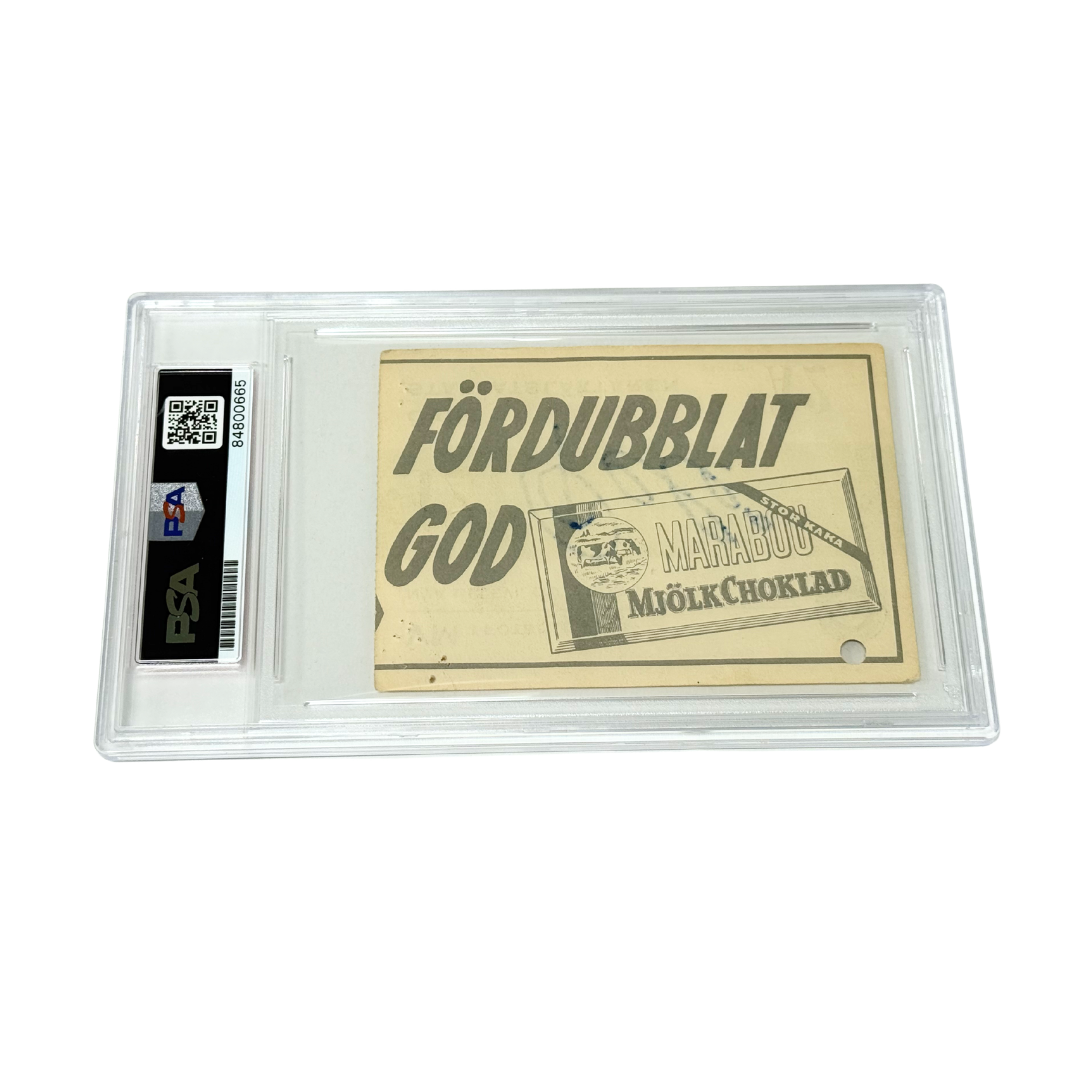 Pele Signed 1958 World Cup Ticket June 12th - PSA Auto 10